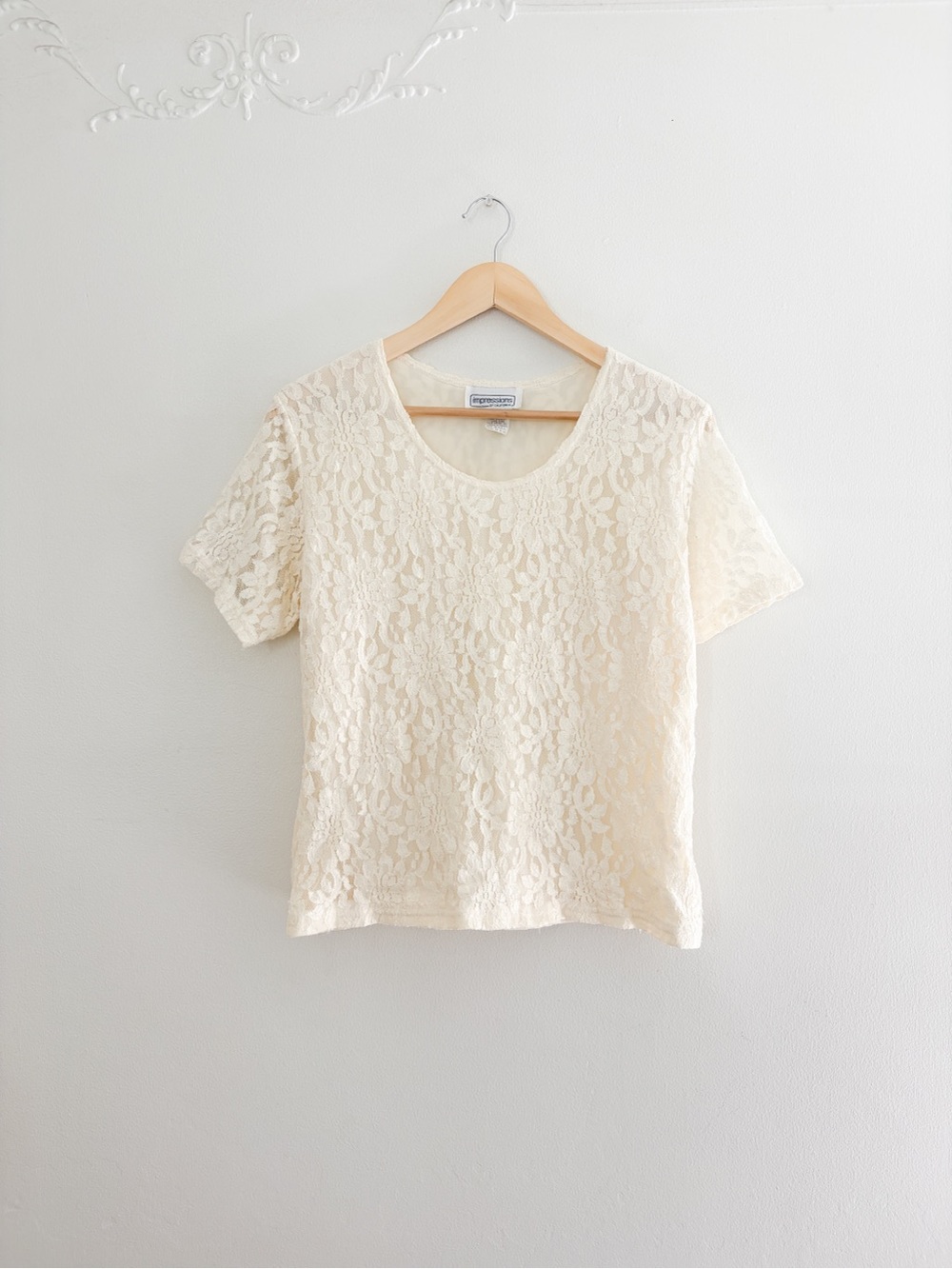 Vintage Cream Lace Top